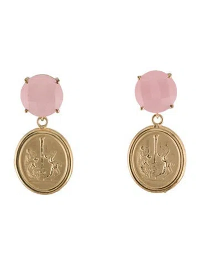 Pre-owned Tagliamonte Chalcedony Drop Earrings In Multi