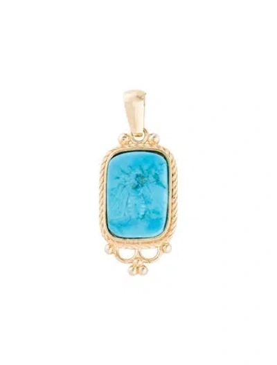 Pre-owned Tagliamonte Dyed Magnesite Busy Bee Pendant, 1.5" In Multi