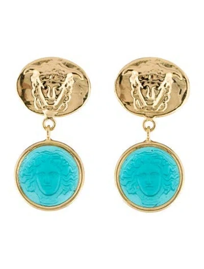 Pre-owned Tagliamonte Glass Drop Earrings In Blue