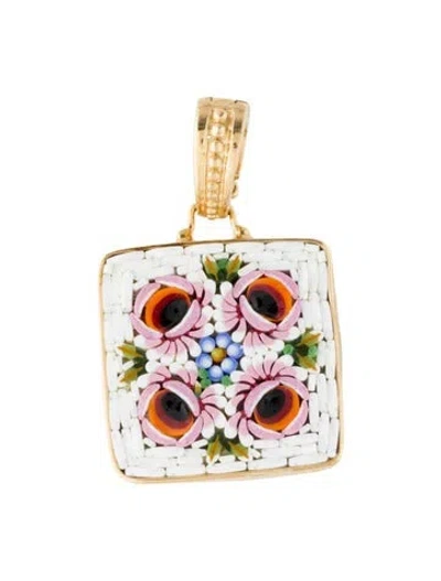Pre-owned Tagliamonte Micromosiac Pendant In Multi