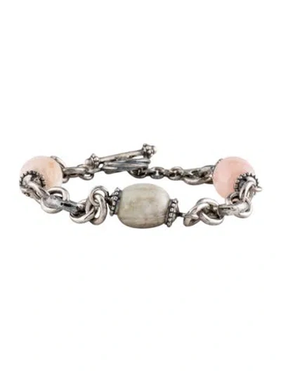 Pre-owned Tagliamonte Morganite & Beryl Station Bracelet, 7" In Multi