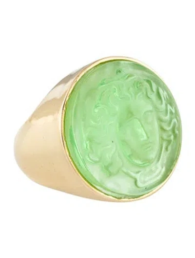 Pre-owned Tagliamonte Mother Of Pearl & Venetian Glass Cocktail Ring In Multi