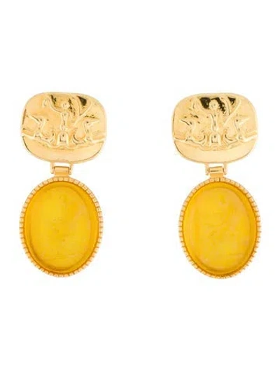 Pre-owned Tagliamonte Mother Of Pearl & Venetian Glass Drop Earrings In Multi