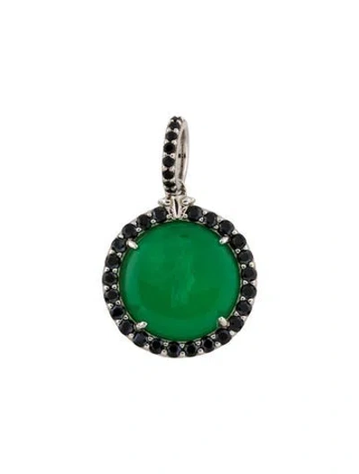 Pre-owned Tagliamonte Spinel & Glass Intaglio Pendant In Multi