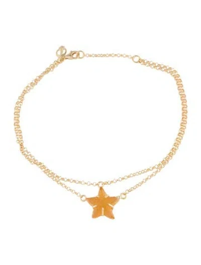 Pre-owned Tagliamonte Starfish Anklet In Multi