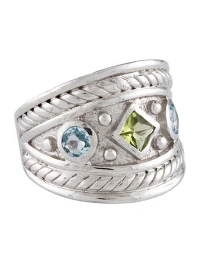 Pre-owned Tagliamonte Topaz & Peridot Ring In Multi