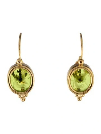 Pre-owned Tagliamonte Venetain Glass Intaglio Drop Earrings In Multi
