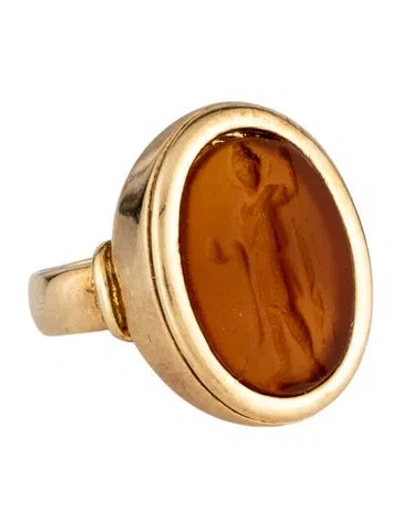 Pre-owned Tagliamonte Venetian Cameo Apollo Ring In Multi