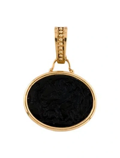 Pre-owned Tagliamonte Venetian Cameo Enhancer Pendant, 1.75" In Multi