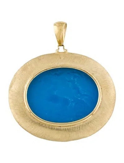 Pre-owned Tagliamonte Venetian Cameo Pendant, 2.5" In Multi