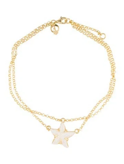Pre-owned Tagliamonte Venetian Cameo Starfish Anklet In Multi