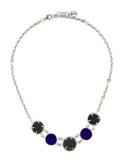 Pre-owned Tagliamonte Venetian Glass & Coin Chain Necklace, 19" In Multi