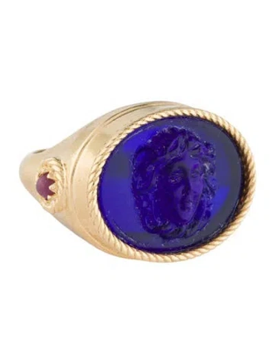 Pre-owned Tagliamonte Venetian Glass & Ruby Cocktail Ring In Multi