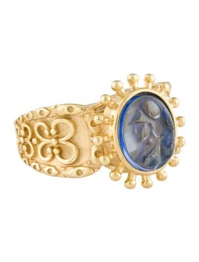 Pre-owned Tagliamonte Venetian Intaglio Cocktail Ring In Multi