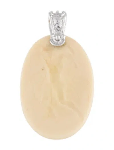 Pre-owned Tagliamonte Venetian Intaglio Pendant, 1.5" In Multi