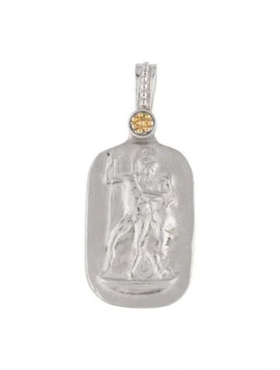 Pre-owned Tagliamonte Venus & Mars Pendant, 2" In Multi