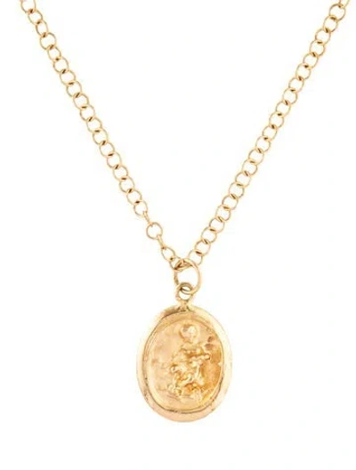 Pre-owned Tagliamonte Young Hercules Pendant Necklace, 15.75" In Multi