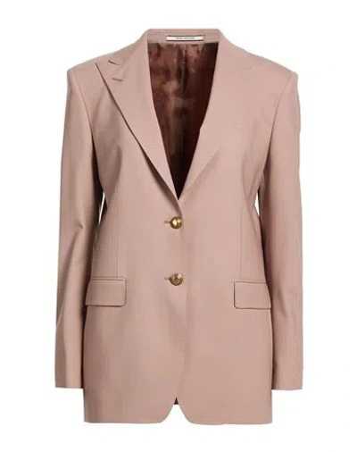 Tagliatore 02-05 Woman Blazer Antique Rose Size 4 Virgin Wool, Elastane In Pink