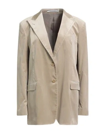 Tagliatore 02-05 Woman Blazer Beige Size 12 Cotton, Elastane