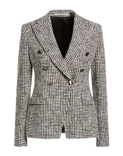 Tagliatore 02-05 Woman Blazer Black Size 10 Polyester, Linen