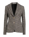 Tagliatore 02-05 Woman Blazer Black Size 6 Virgin Wool, Alpaca Wool, Polyamide, Viscose, Metallic Fi In Black