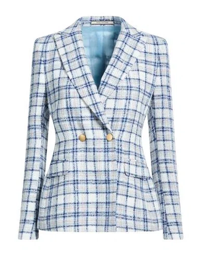 Tagliatore 02-05 Woman Blazer Blue Size 4 Polyester, Linen