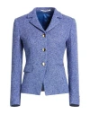 Tagliatore 02-05 Woman Blazer Blue Size 4 Viscose, Cotton, Polyacrylic, Polyamide, Elastane In Purple