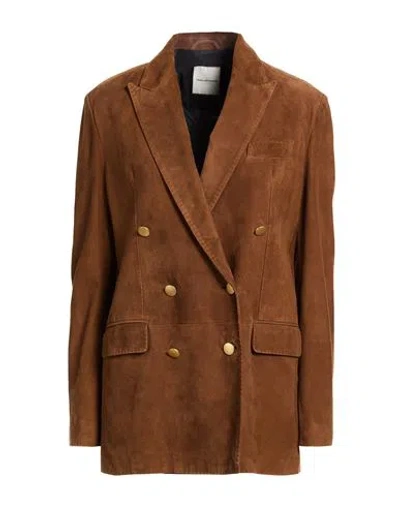 Tagliatore 02-05 Woman Blazer Brown Size 4 Lambskin