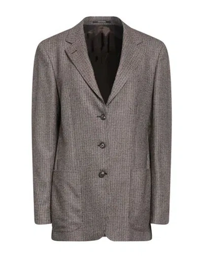 Tagliatore 02-05 Woman Suit Jacket Brown Size 8 Virgin Wool