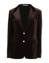 Tagliatore 02-05 Woman Blazer Chocolate Brown Size 12 Cotton, Elastane