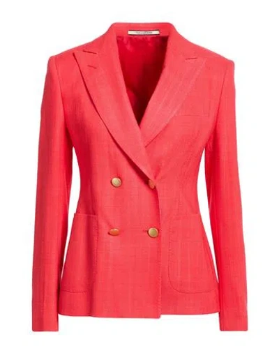Tagliatore 02-05 Woman Blazer Coral Size 4 Viscose, Polyamide, Lyocell In Red