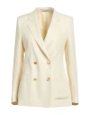 Tagliatore 02-05 Woman Blazer Cream Size 4 Linen In White
