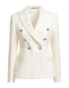Tagliatore 02-05 Woman Blazer Cream Size 4 Wool, Polyamide