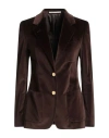 Tagliatore 02-05 Woman Blazer Dark Brown Size 4 Cotton, Elastane