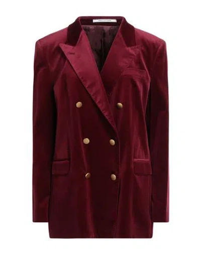 Tagliatore 02-05 Woman Blazer Garnet Size 12 Cotton, Elastane
