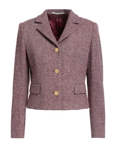 Tagliatore 02-05 Woman Blazer Garnet Size 4 Virgin Wool In Red