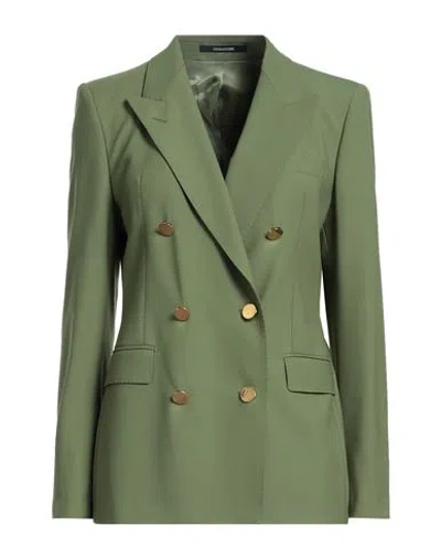 Tagliatore 02-05 Woman Blazer Green Size 10 Polyester, Virgin Wool, Elastane
