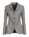 Tagliatore 02-05 Woman Blazer Grey Size 10 Virgin Wool In Gray