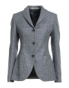 Tagliatore 02-05 Woman Blazer Light Blue Size 10 Virgin Wool In Gray