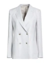 Tagliatore 02-05 Woman Blazer Light Grey Size 10 Linen In Gray