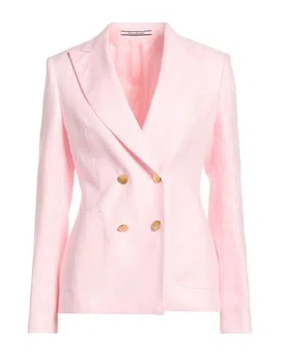 Tagliatore 02-05 Woman Blazer Light Pink Size 4 Linen