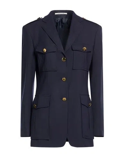 Tagliatore 02-05 Woman Blazer Midnight Blue Size 12 Polyester, Virgin Wool, Elastane