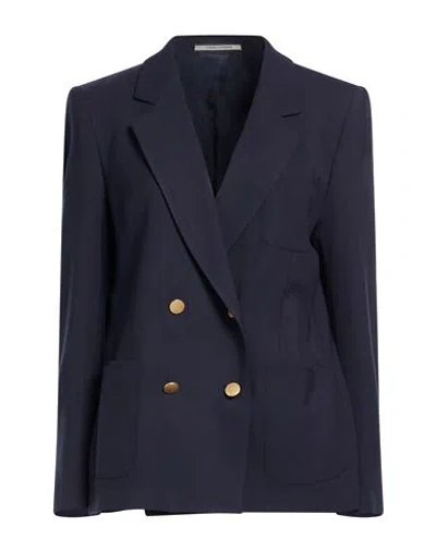 Tagliatore 02-05 Woman Blazer Midnight Blue Size 12 Polyester, Virgin Wool, Elastane
