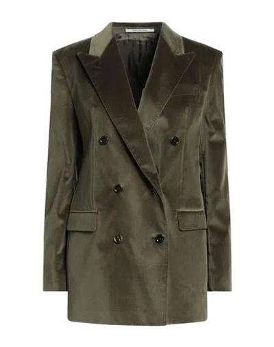 Tagliatore 02-05 Woman Blazer Military Green Size 4 Cotton, Elastane