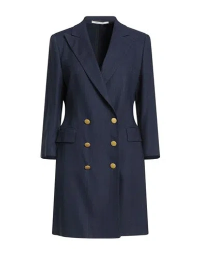 Tagliatore 02-05 Woman Blazer Navy Size 10 Viscose, Polyamide, Lyocell In Blue