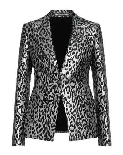 Tagliatore 02-05 Woman Blazer Silver Size 8 Polyester