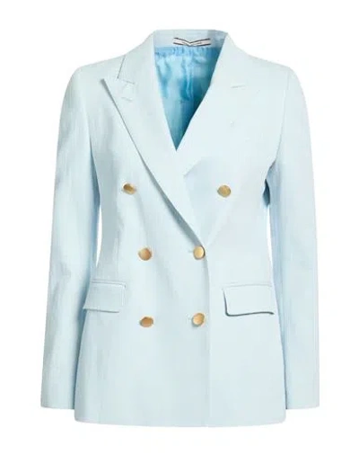 Tagliatore 02-05 Woman Blazer Sky Blue Size 4 Cotton, Elastane
