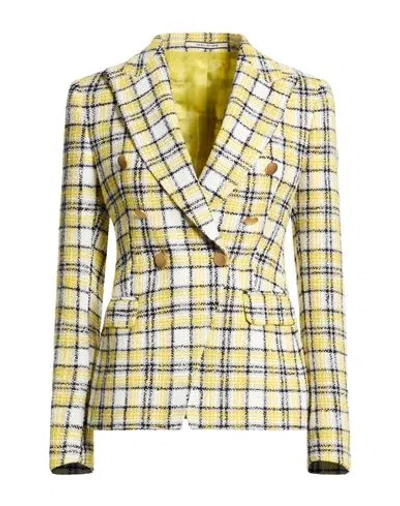Tagliatore 02-05 Woman Blazer Yellow Size 4 Polyester, Linen