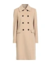 Tagliatore 02-05 Woman Coat Beige Size 8 Virgin Wool, Cashmere In Sand