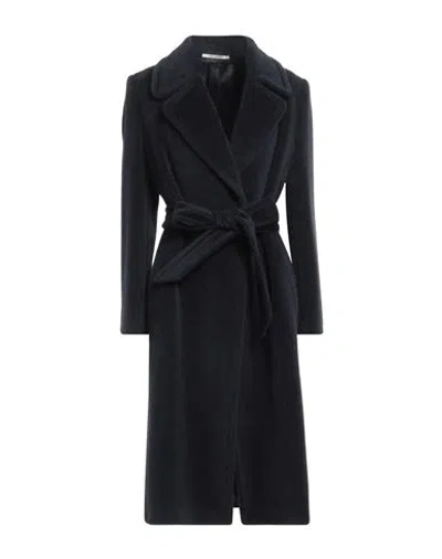 Tagliatore 02-05 Woman Coat Black Size 4 Alpaca Wool, Virgin Wool